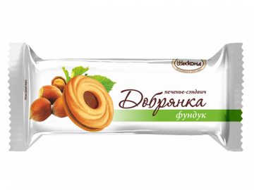 Печенье сэндвич Добрянка с фундуком