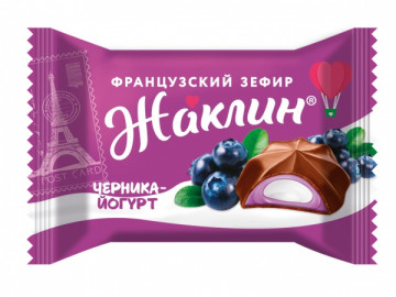 Конфеты глазированные «Жаклин» французский зефир со вкусом «Черника-йогурт»